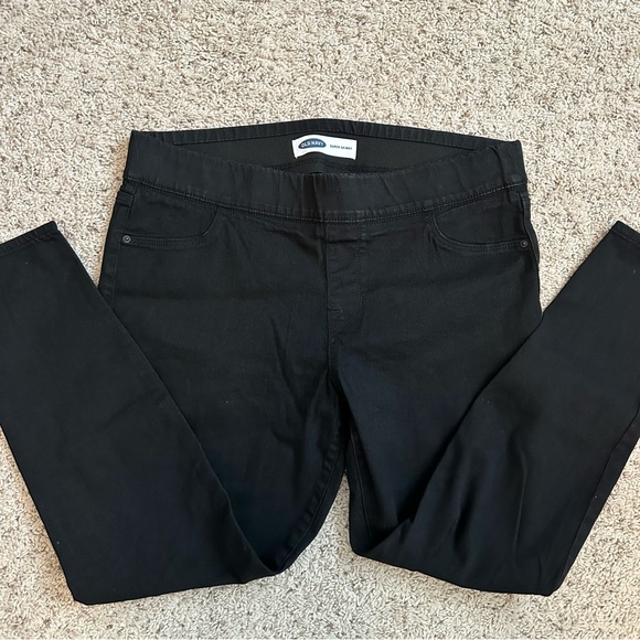 ON dark black skinny fit jeggings - stretchy waistband. Like new! - Picture 3 of 8